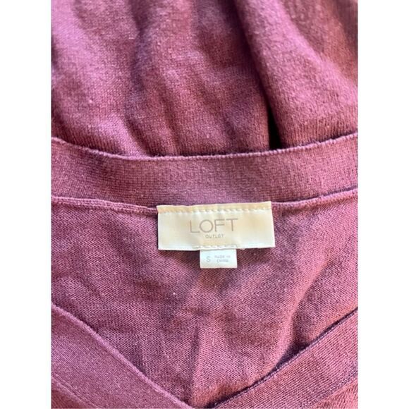 Loft size small maroon sweater - Picture 4 of 5